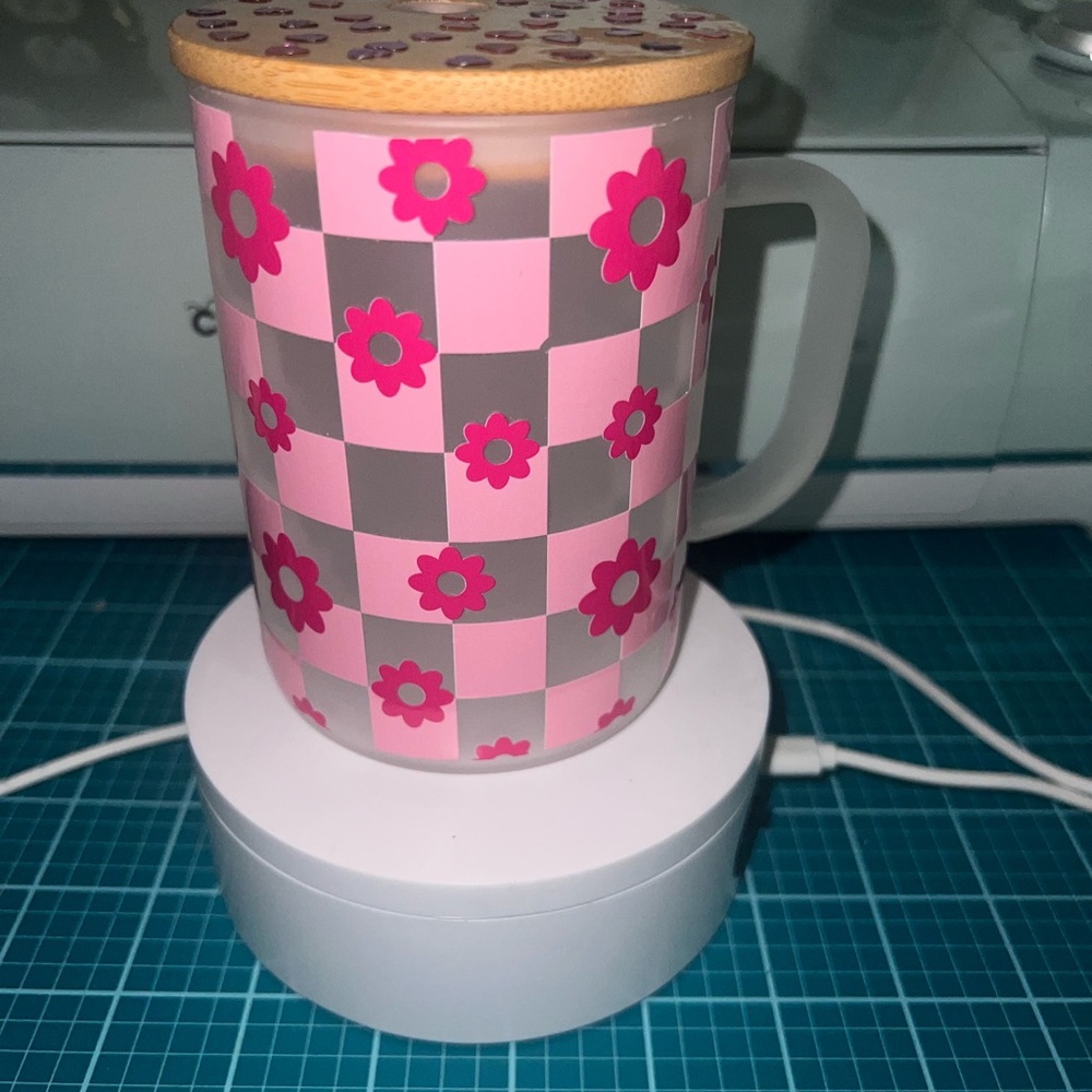 Frosted glass cup
